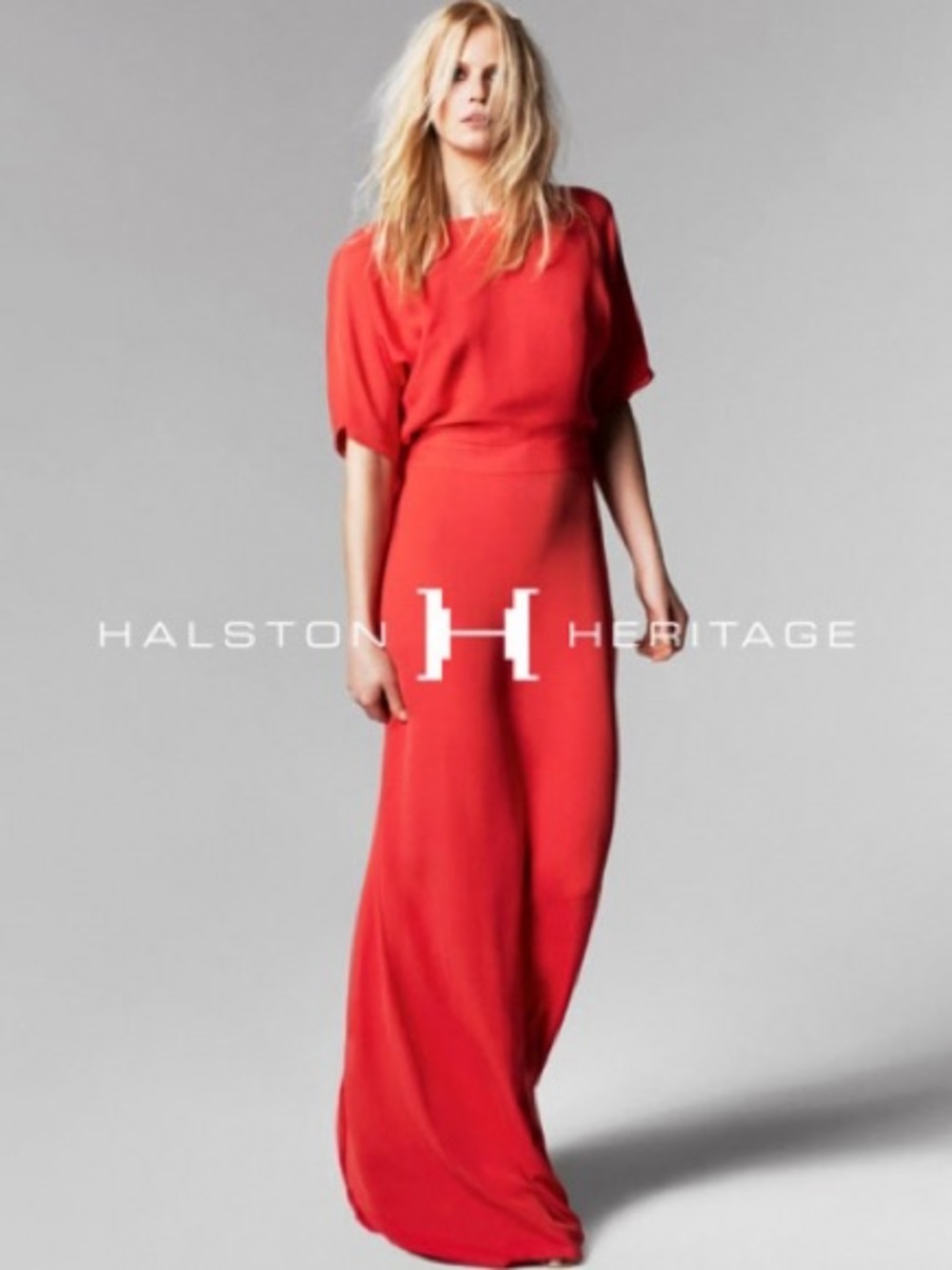 Halston Heritage Coral-Red Maxi Gown size 6